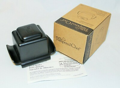 Pampered Chef 1124 Food Holder Black for graters New in Box $13.99