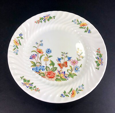 #ad Aynsley Cottage Garden Salad Plate Butterfly Floral Bone China England 8.5quot; C154 $12.95