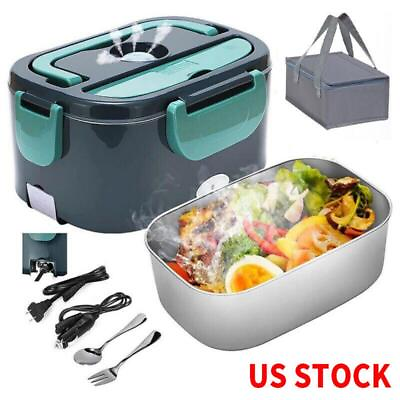 #ad 12V Portable Car Plug Food Rice Warmer Heater Travel 1.5L Electric Lunch Box $39.99