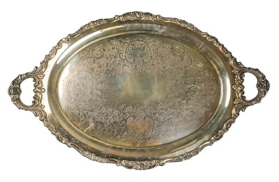 LARGE WALLACE BAROQUE SILVERPLATE BUTLER TRAY BUFFET SERVING PLATTER 29quot; $795.00