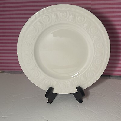 #ad 1 Villeroy amp; Boch CELLINI 8 1 2quot; Salad Plates All White Embossed cream Germany $32.00