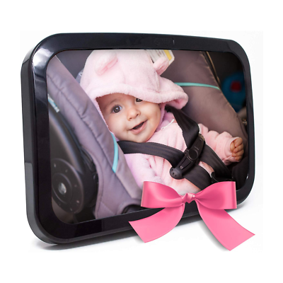 Baby amp; Mom Back Seat Baby Mirror Rear View Baby Car Seat Mirror Wide Black $14.99