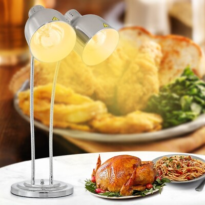 #ad Food Heat Lamps Double Head Food Warming Lamp Meal Warmer Food Heating Light $186.00