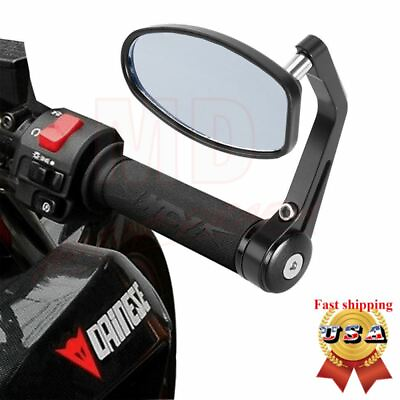 Motorcycle Universal 7 8#x27;#x27; Handle Bar End Rearview Side Mirrors For sports bikes $15.95