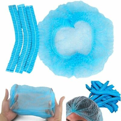 100 Disposable Caps Hair Net Food Catering Kitchen Mob Non Woven workwear Hat UK GBP 6.49