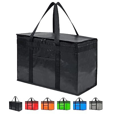 #ad Insulated Cooler Bag and Food Warmer for Food Delivery XX Large PRO 1 Black $39.54