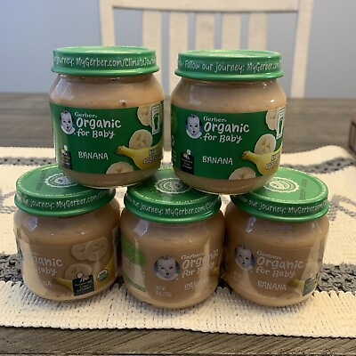 #ad #ad 5 Gerber 1St Foods Organic for Baby Baby Food Banana 4 Oz Jars Best By 2025 $18.04