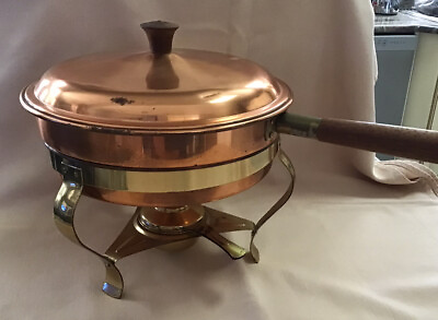 #ad #ad Vintage Copper Chafing Dish 6 Pieces Copral Portugal $24.99