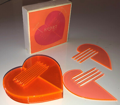Plastic Travel KNIFE FORK SCOOP Heart Shaped Disposable Set of Nine Doubles $9.99