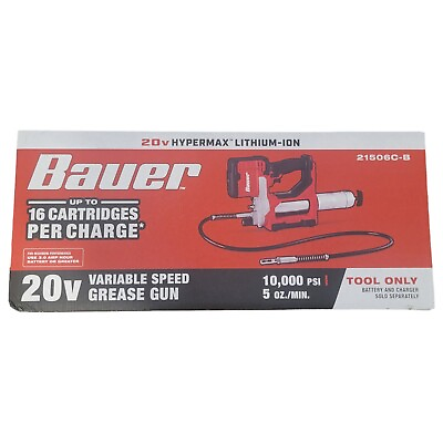 #ad Bauer Heavy Duty Grease Gun Cordless Variable Speed Tool Only $99.99