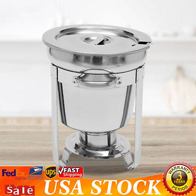 #ad 7.4 QT Stainless Steel Chafer Chafing Dish Sets Catering Food Warmer with Lid $51.87