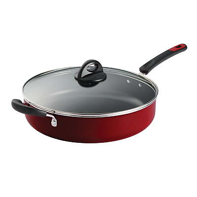 #ad Tramontina EveryDay 5 Qt Aluminum Nonstick Covered Jumbo Cooker – Red $16.99
