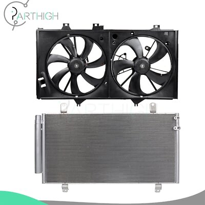 #ad Cooling Fan and AC Condenser Car Electric For 2012 13 14 15 2017 Toyota Camry $121.99