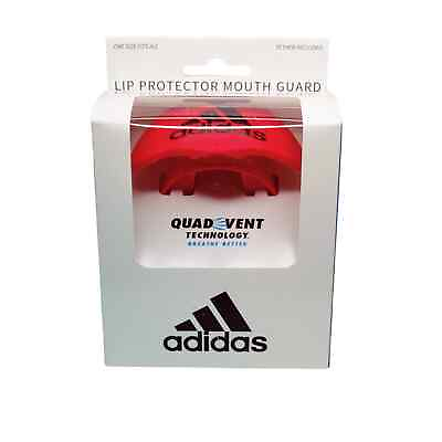 #ad #ad Adidas Red amp; Black Quad Vent Sports Lip Protector Mouth Guard Football Soccer $10.00