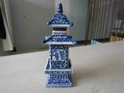 #ad Old Collecting Antique Chinese Blue and White Porcelain Layered Tower Vases $25.87