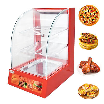 #ad 3 Tiers Electric Egg Tart Food Display Case Pizza Dessert Warmer Display Cabinet $177.44