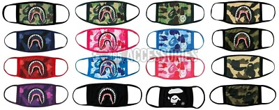 BEST QUALITY Bape Mask Shark A Bathing Ape ABC Camo Face Mouth Muffle USA Seller $9.99