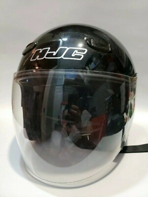 #ad HJC CL 33 Black  Open Face Helmet w Lift Up Face Shield Size L Clean like New $50.00
