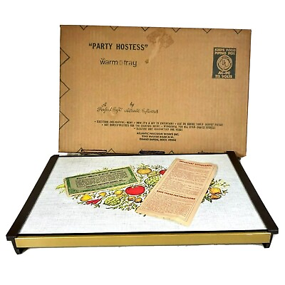 Vintage Warm O Tray Vegetable Spice of Life 17quot; Electric Buffet Warming Hot Tray $46.28