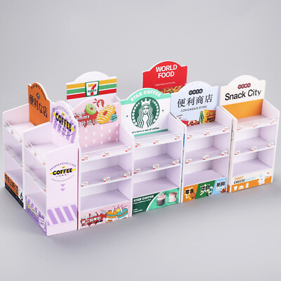 #ad Dollhouse 1 6 Scale Miniatures BJD Shelves Food Cabinet Store Plastic Furniture $21.79