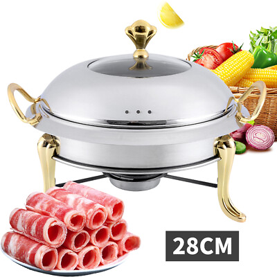 #ad 28cm Commercial Chafing Dish Buffet Chafer Food Warmer Stainless Steel Pot $69.99