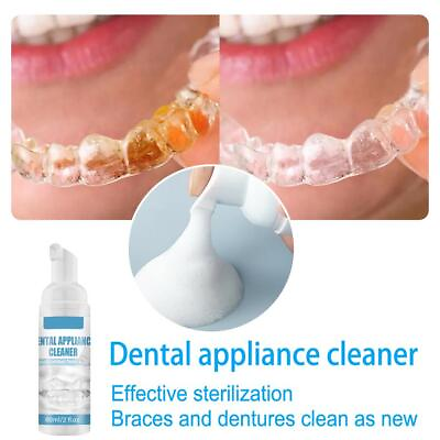 Clear Retainer Cleaner Whitening Foam Mouth Guards Cleaner Aligner Cleaner Foam $10.19