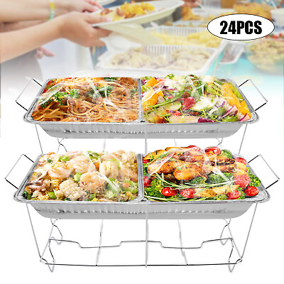 #ad #ad 24 Pack Chafing Wire Rack Buffet Stand Full Size Food Warmer Dish Serving Trays $153.00