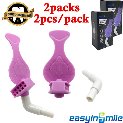 4X Dental Dryshield Isolation Mouth Pieces Silicone Adapater Saliva Suction Tube $40.00