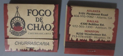#ad SET OF 2 FOGO DE CHAO CHURRASCARIA Matchbooks Full and Unstruck $3.75