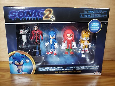 SONIC THE HEDGEHOG 2 MOVIE FIGURE COLLECTION SET OF 5 NEW 2022 $42.99