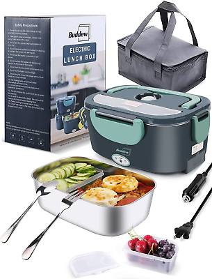#ad Electric Lunch Box Food Heater Portable 80W 12 24 110V Upgraded for Car Truck $39.56