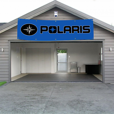 #ad #ad Polaris Snowmobile Banner 2x8 FT Racing Car Show Flags Garage Shop Wall Decor US $14.97