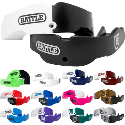 #ad Battle Sports Adult Football Mouthguard 2 Pack with Straps $15.25