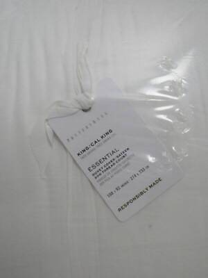 #ad Pottery Barn Essential Sateen Duvet Cover King CalKing White Color New $75.95