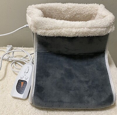 #ad Electric Heated Foot Warmer Winter Warm Feet Heating Pad Boots 4 Timing Washable $34.95
