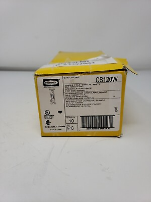 Hubbel CS120W 10 Qty Single Pole Switch $99.99