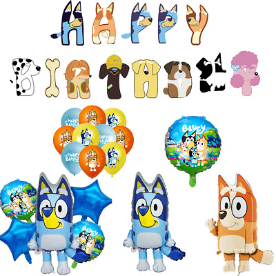 #ad Bingo Bluey Kids Printed Latex Balloons Party Birthday $6.99