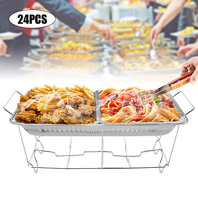 #ad #ad 24 PACK Buffet Chafer Food Warmer Wire Frame Stand Rack Full Size Chafing Dish $115.71