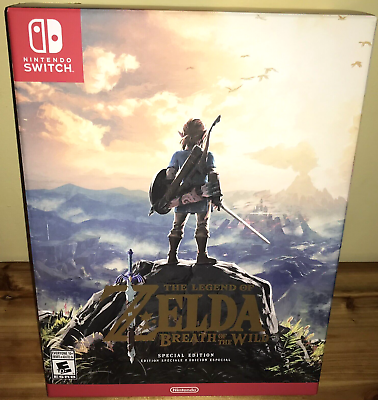 #ad Legend Zelda Breath Wild SPECIAL EDITION EMPTY BIG BOX and INSERTS Nintendo 2017 $99.99