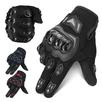 Motorcycle Gloves for Men Women Motorbike Riding Touchscreen Full Finger Gloves $11.99