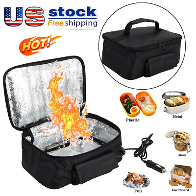 #ad US Thermostat Bag Lunch Box Electric Warmer Oven Food Bags Keep Hot Cold for Car $21.66