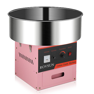 #ad Cotton Candy Machine Maker 21quot; Stainless Steel Electric Candy Floss Maker Pink $129.99