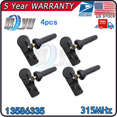 For GM TPMS Tire Pressure Monitoring Sensor Set 4pcs 315MHz For Chevy GMC Buick $33.49