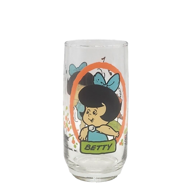 #ad #ad The Flintstone Kids 1986 Betty Glass Pizza Hut Hanna Barbera Vintage $13.79