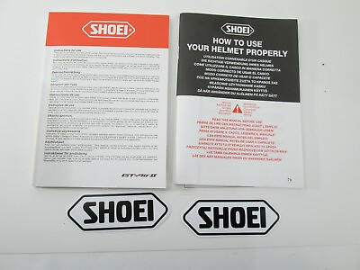 #ad Genuine Shoei Helmet Stickers And Owners Manual Book Replacement $19.99