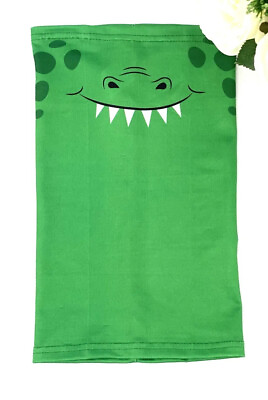 #ad #ad Halloween Neck Gaiter Green Monster Mouth Print Scary Teeth Cloth Mask One Size $5.56