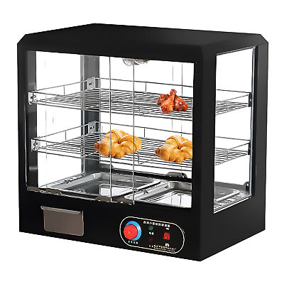 #ad Food Pizza Warmer 3 Tier Electric Warmer with Lighting and Glass Door well $345.40
