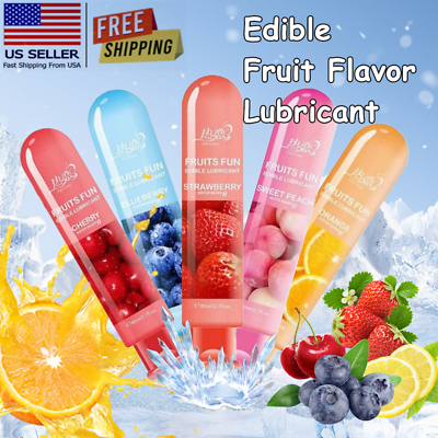 #ad #ad Edible Fruit Flavor Lubricant Gel Lube Edible Oral Sex Sexual Massage Oil Adult $6.29