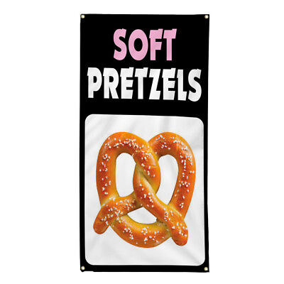 #ad #ad Vertical Vinyl Banner Multiple Sizes Soft Pretzels Food and Drink Outdoor $149.99