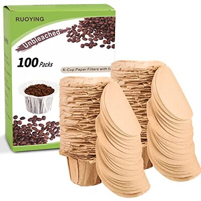 #ad K cup Coffee Paper Filters with Lid Disposable for Keurig Reusable K Cup Filter $12.45